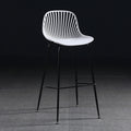 Scandinavian bar chair high stool modern casual plastic bar chair for homepopular back bar stool iron dining chair