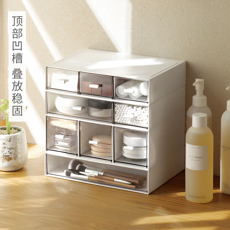 Desktop Storage Box Drawer Office Dormitory Stationery Cosmetics Multi-layer Function Organizing Storage Box
