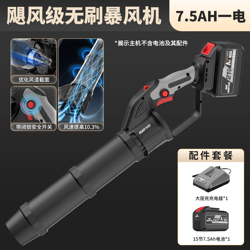Nanwei lithium electric hair dryer rechargeable blower blower high power industrial grade blowing dust blowing fallen leaves blowing snow