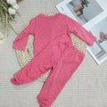 Girls' class a pure cotton suitlong sleevestops+leg pants+triangle hairy infant all year roundseparatessuit