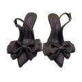 Za2025winternew arrival women's shoes bowselegant socialite high-heeled mules shoes flatsflats back strap sandals