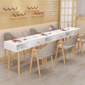 Japanese style wooden nail salon desk small single and double popular double layer manicure table manicure table manicure table