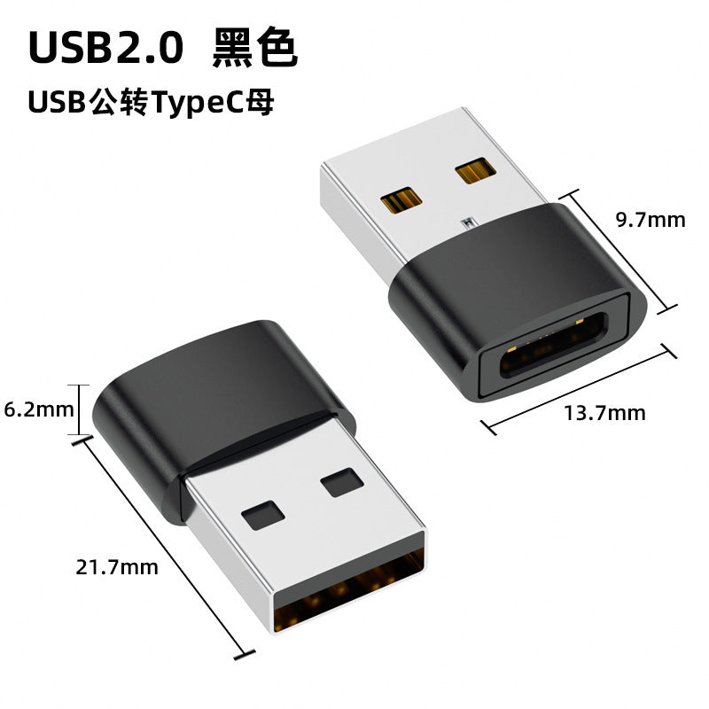 Type-c to usb 2.0 otg adapter with card reader, compatible with apple 17, car fast charging converter