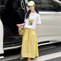 Girls' summer outfit set : trendy and cool two-piece set for girls - perfect for middle and older kids, influencer-approved, street style, quick-dry pants