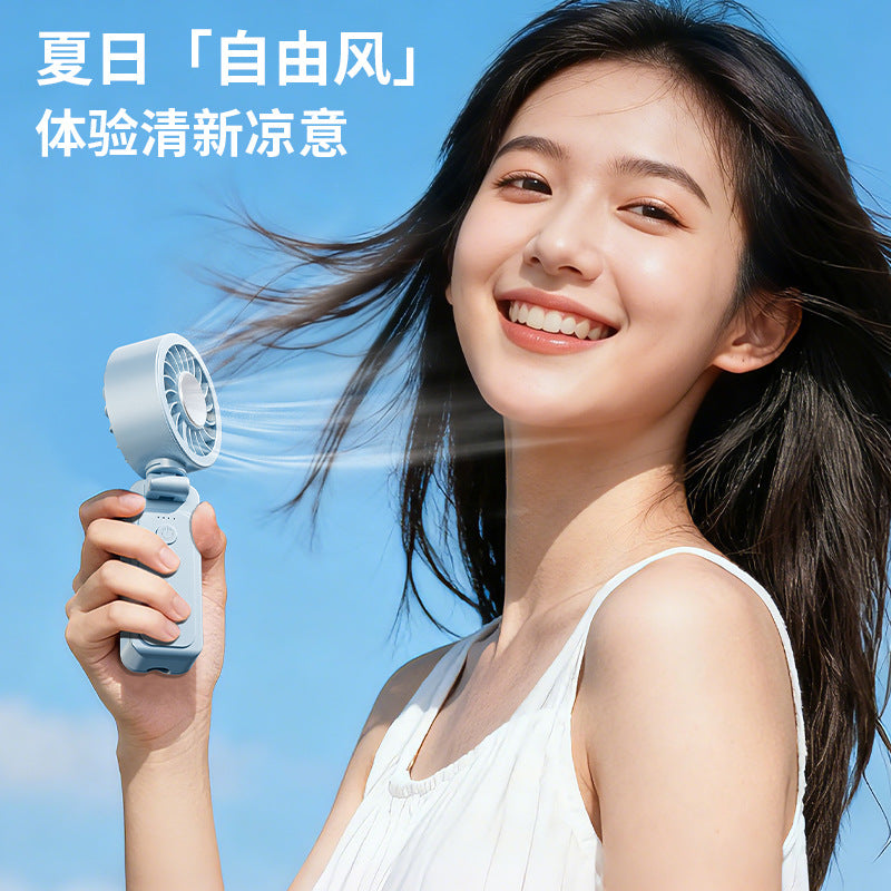 new outdoor hanging umbrella fan portable mini handheld hanging neck ice compress clip fan gift wholesale