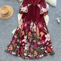 French chic, effortless style: premium printed dress for women - autumn collection. figure-flattering, slimming, and elegant with pleated detailing