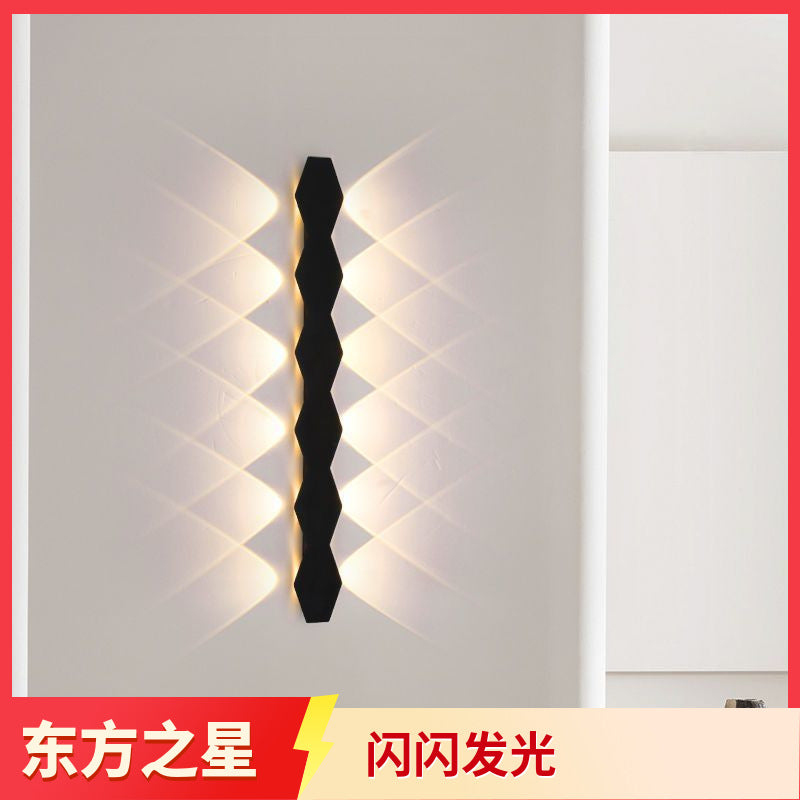 Nordic normcore creative wall lamp living room creative atmosphere led bedroom bedside lamp sofa background wall bench lamp