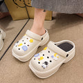 2025 women's summer clogs: comfortable, slip-resistant, thick-soled beach sandals with closed toe design