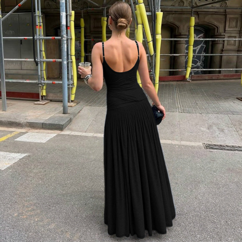 summer new arrival: women's french-style sexy camisole dress - slimming, figure-flattering, elegant maxi dress for cross-border e-commerce