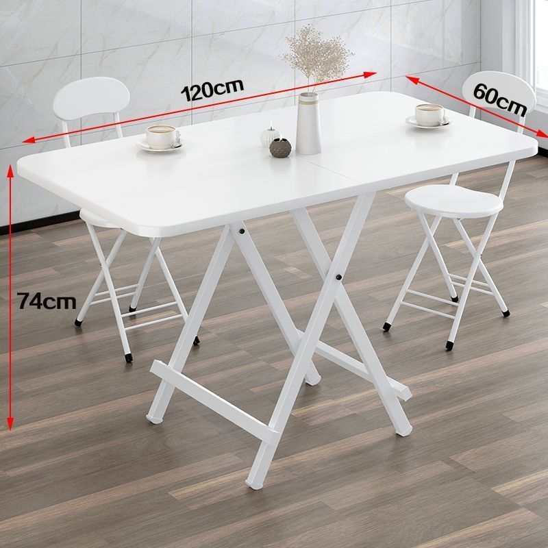 Foldable table dining table for home rectangular outdoor convenient stall table dining table suit combined with small square table