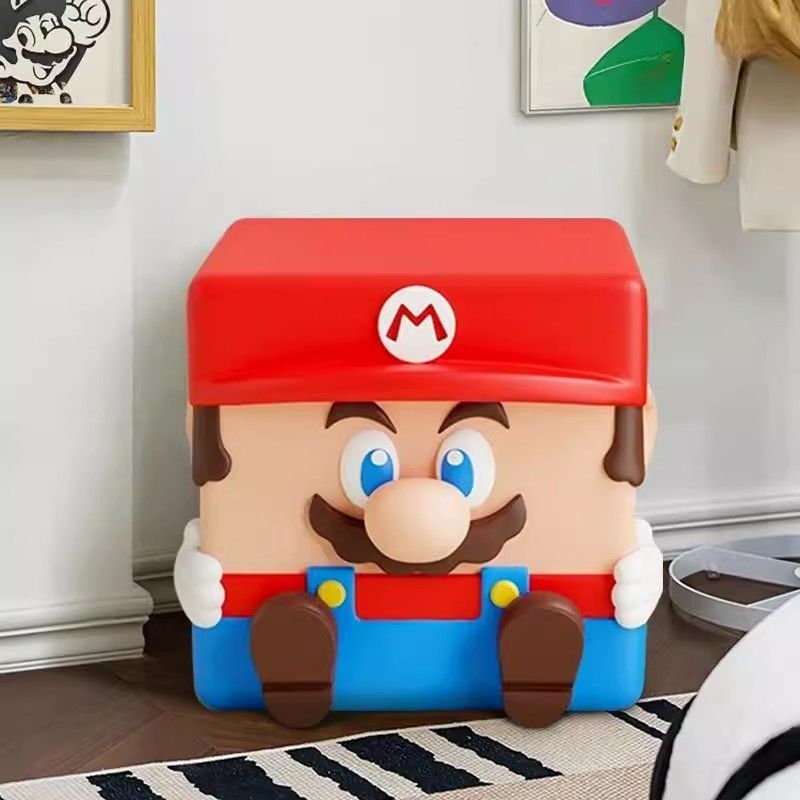 Cartoon mario stool - floor standing ornament, living room ottoman, tv cabinet side table, shoe changing stool, home decoration, bedside table