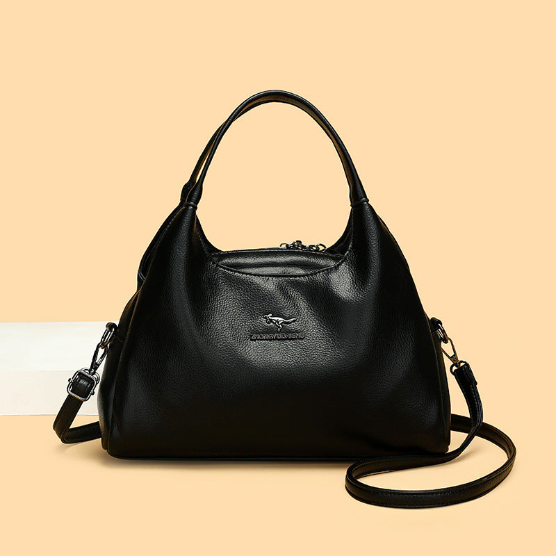 New arrival cross-border shoulder bag pure color large capacity casualeasiest for match crossbody bag classy pure color lychee pattern ladieswear bag