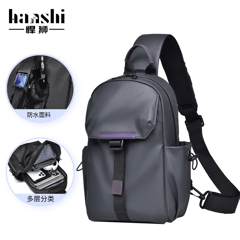 Fashion Men's Shoulder Crossbody Bag Premium Sense Lightweight Waterproof Breast Bag Travel Chest Bag Casual Women's Trendy Shoulder Bag