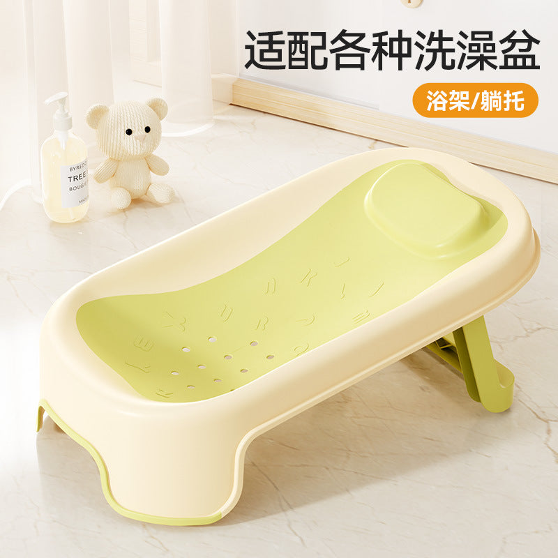 Baby bath support seat - sit & lie down, anti-slip bath pad, newborn bath net, bath mat, bath bed