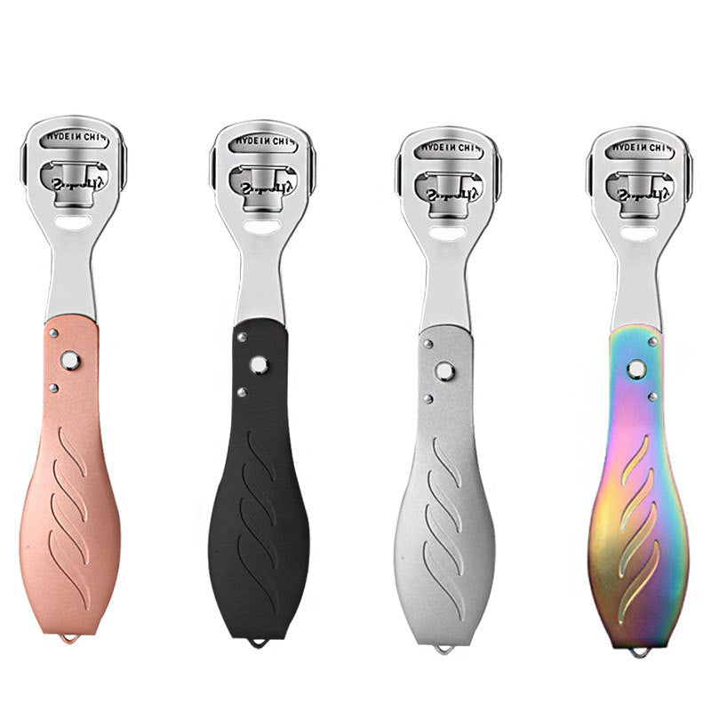 New arrivalfoldable pedicure knife dead skin pedicure stainless steel foot planer scraper foot rub callus grinding foot stone foot board