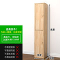 Solid wood bookcase with glass door, kids' bookshelf, home living room storage cabinet, dustproof display cabinet, narrow gap shelf