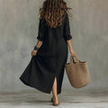 women's summer maxi dress - cross-border european & american style - elegant, chic, solid color dress