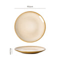 Retro high-looking ceramic stylish dessert plate shallow plate restaurant hotel cooking plate steak western food plate snack plate