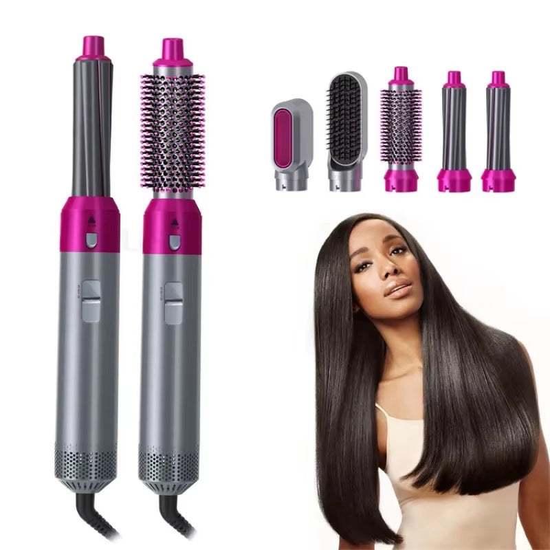 curling iron 5-in-1 hot air comb, hair dryer, curling iron, straight hair comb, hair dryer, automatic hair suction.