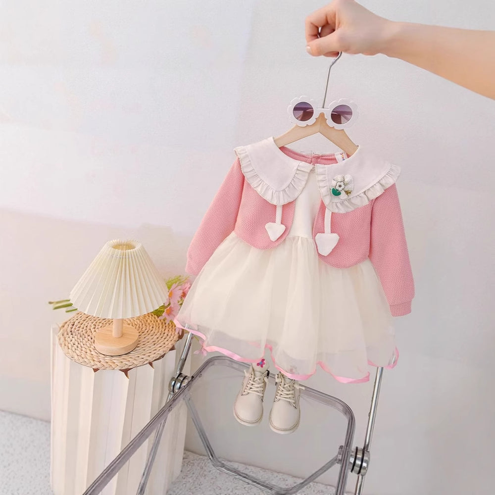 Baby girl spring/autumn  new sweet first birthday dress toddler spring fashion dress - export quality