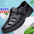 New arrival business hole cool leather shoes men's casual wedding groom british sandals summer breathable youth pointed toe men's shoes