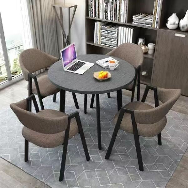 A brief discussion on table and chair combination coffee shop milk tea shop round table office casual small apartment dining table scandinavianfor home