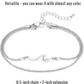 fashion wavy double-layer starry sky 14k gold plated anklet - high-end versatile couple's jewelry