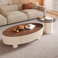 French cream style coffee table light luxury normcore living room slate coffee table modern small apartment storage scandinavian round combination