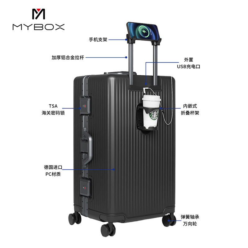 2025MYBOX28-inch suitcase trolley case for men, expandable 24-inch sports model, large capacity 20 suitcases for women