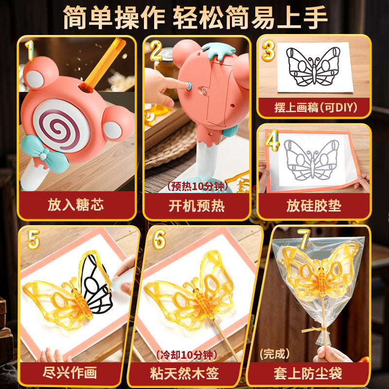 Children's day sugar painting pen suit delicious sugar painting pen edible 3d printing sugarization pen diy handmade stall