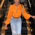 european and american spring design: trendy solid color blouses & shirts - chic early spring outerwear wholesale from the factory