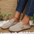 Exportplus size spring bean shoes flats slippers one-leg exportplus size lazy half slippers wholesale