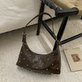 New arrivalaccessible luxury armpit bag for women, large capacity, trendy style, rivet design, crossbody tote bag, work clothing shoulder bag