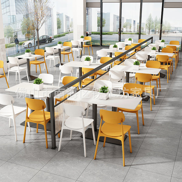 School Company Staff Canteen Dining Table Commercial Combination Powder Shop Noodle Shop Catering Fast Food Restaurant Canteen Restaurant Tables and Chairs