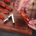 Stainless steel multi-function lobster claw tool - shrimp & crab tool for crayfish, quick shell opening, deveining & meat removal