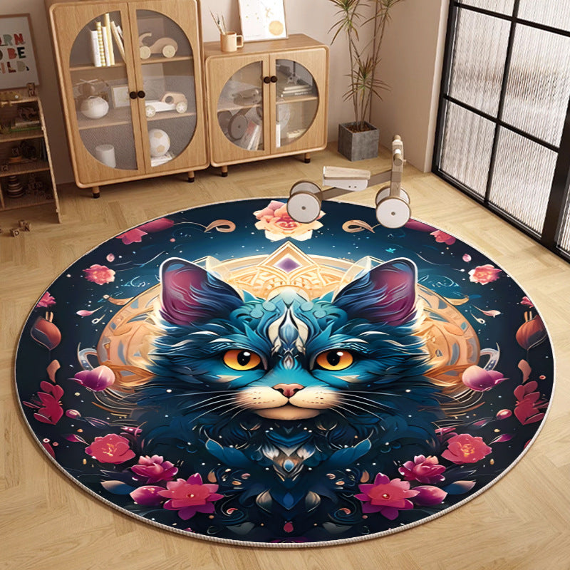 cat round carpet living room sofa coffee table floor mat hanging basket rocking chair foot pad bedroom bedside blanket