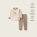 Kids' spring/autumn pure cotton thermal underwear set - baby pajama pants and top set for boys and girls - long sleeve and pants loungewear - children's clothing