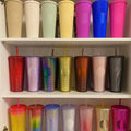 Star ⭐️ same style plastic cup durian cup wholesale high-looking straw cup with paper box water cup logo colorful electroplating
