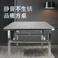 Extra thick stainless steel folding table - heavy duty, ideal for home, outdoor dining, commercial use, night markets, and bbq stalls