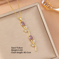 [titanium steel] cross-border popular versatile rose necklace for women ins fashion simple and high-end clavicle chain jewelry