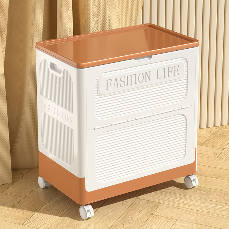 Customized clothes storage box, large capacity storage basket, household flip cover finishing box, foldable quilt storage cabinet