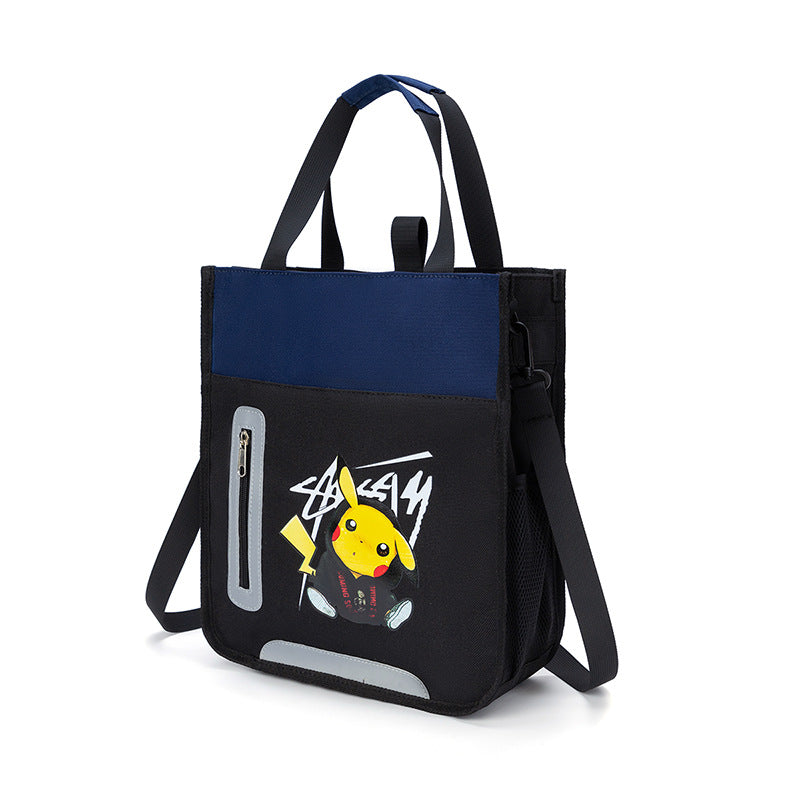 New children's extracurricular tutoring bag, primary and secondary school students messenger bag, men's and women's art bag, extracurricular bag, tote bag, carrying book bag