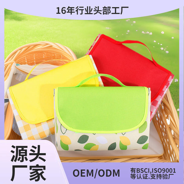 Customized 600D Oxford cloth outdoor picnic mat foldable camping moisture-proof mat thickened camping spring outing floor mat spot