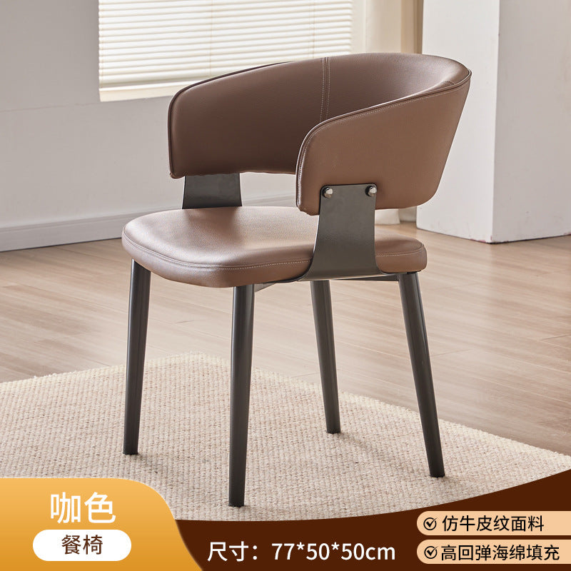 Source factory personalized italian accessible luxury backrest dining chair manufacturer wholesale restaurant scandinavian modern casual backrest chair