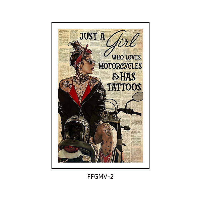 Bar decoration painting retro music dining bar restaurant KTV box hanging painting cafe clear bar abstract beautiful woman mural