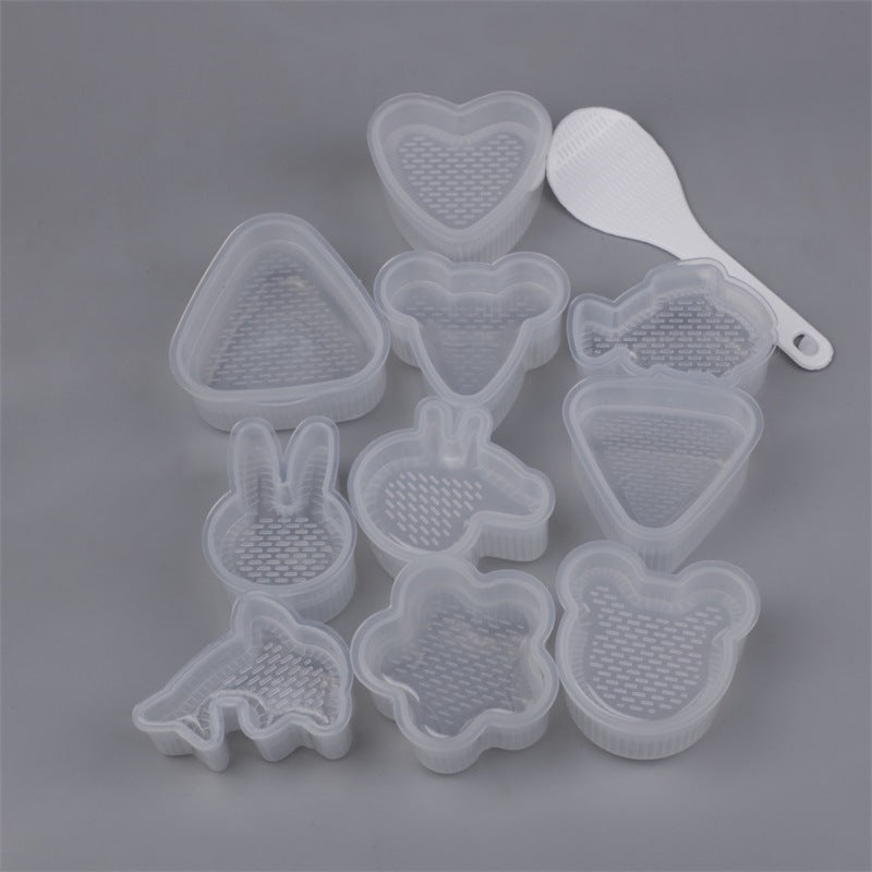 Multi-layer rice ball mold heart shape diy military ship sushi mold baking tool multi-layer sushi supplementary food bento tool