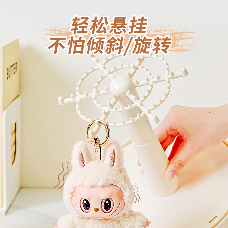 Labubu display box rotating transparent stackable plush doll figure rabub pendant blind box display