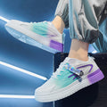 Men's spring 2026 new lightweight athletic shoes - breathable mesh sneakers, summer casual skate shoes, gradient white trendy shoes
