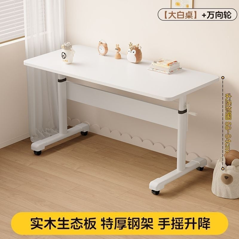 Adjustable height desk for home, student writing, and learning - compact desktop computer desk for small spaces, kids' height-adjustable study table, gaming desk