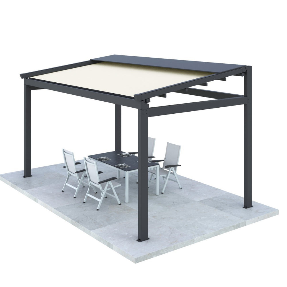 Outdoor restaurant pergola hotel electric folding canopy tent villa courtyard automatic retractable folding sunshade